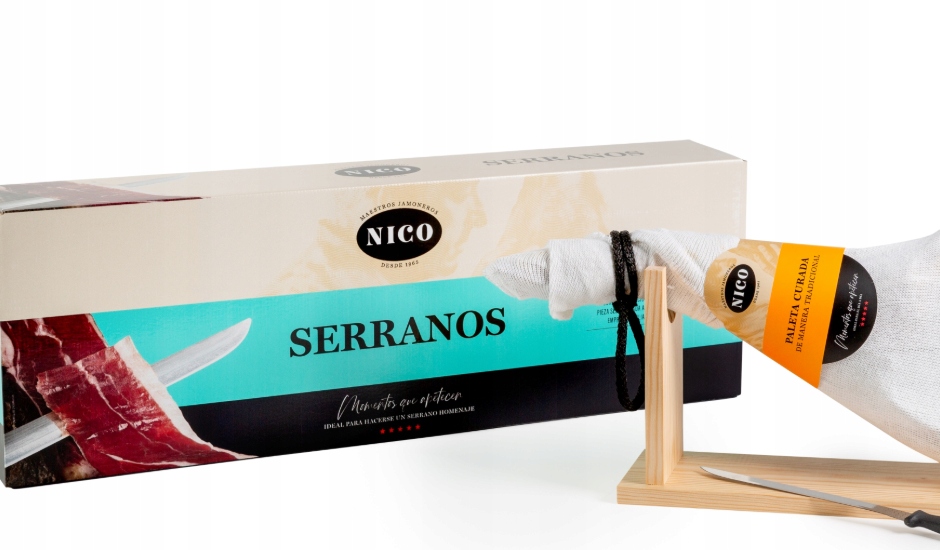 Levně Set Jamon Španělská paleta zrající šunka se Stojanem Nico 4400 g