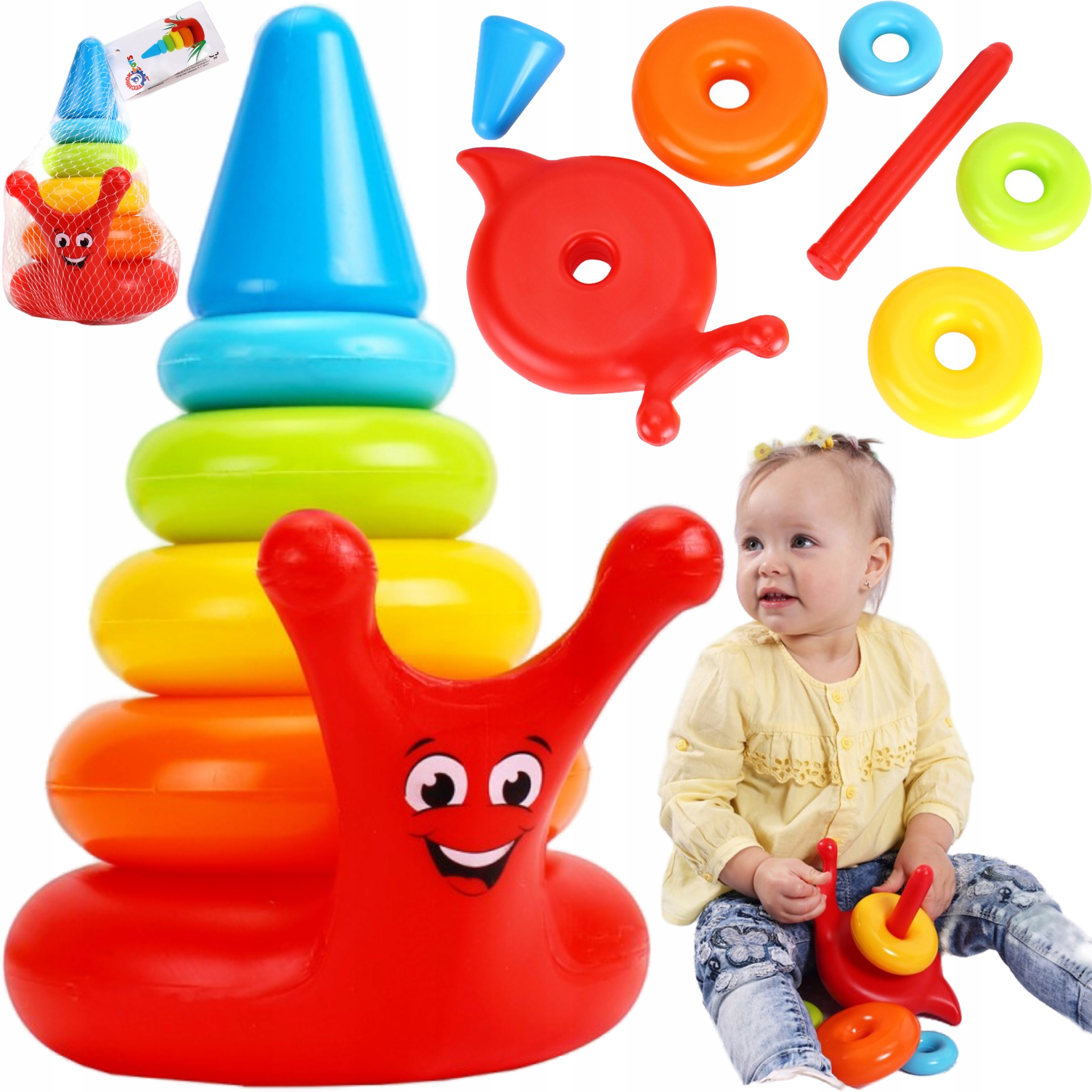 

Piramidka Wieża Edukacyjna Do Układania Ślimak