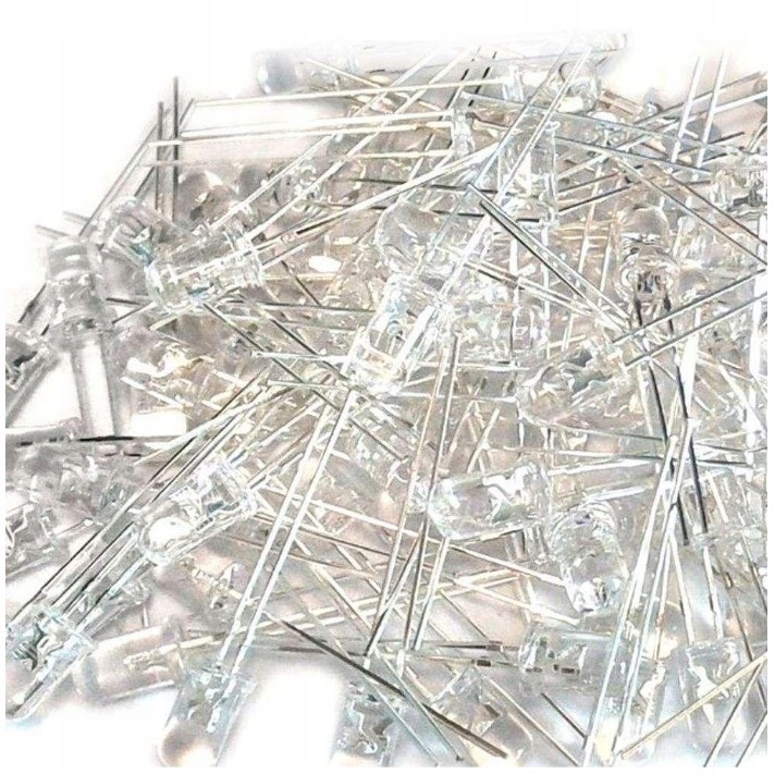 Diody Led 5mm clear 5 zestaw