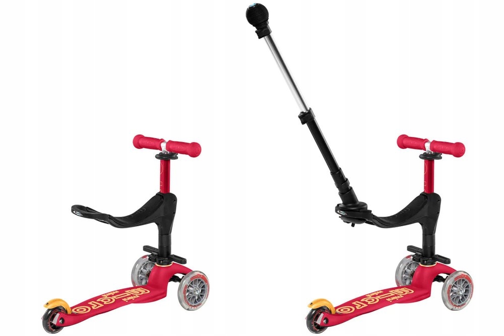 Hulajnoga jeździk Mini Micro Deluxe Plus Ruby Red Kolor Czerwony