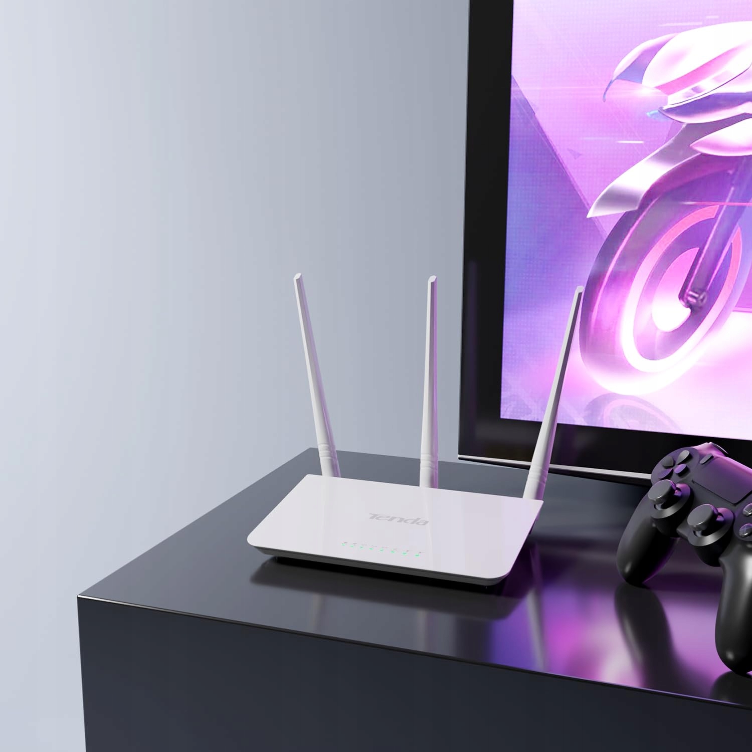 TENDA F3 N300 Router WLAN 300Mb/s 2.4GHz 3 Antennas 3 LAN WAN Ports AP — miniatura 2