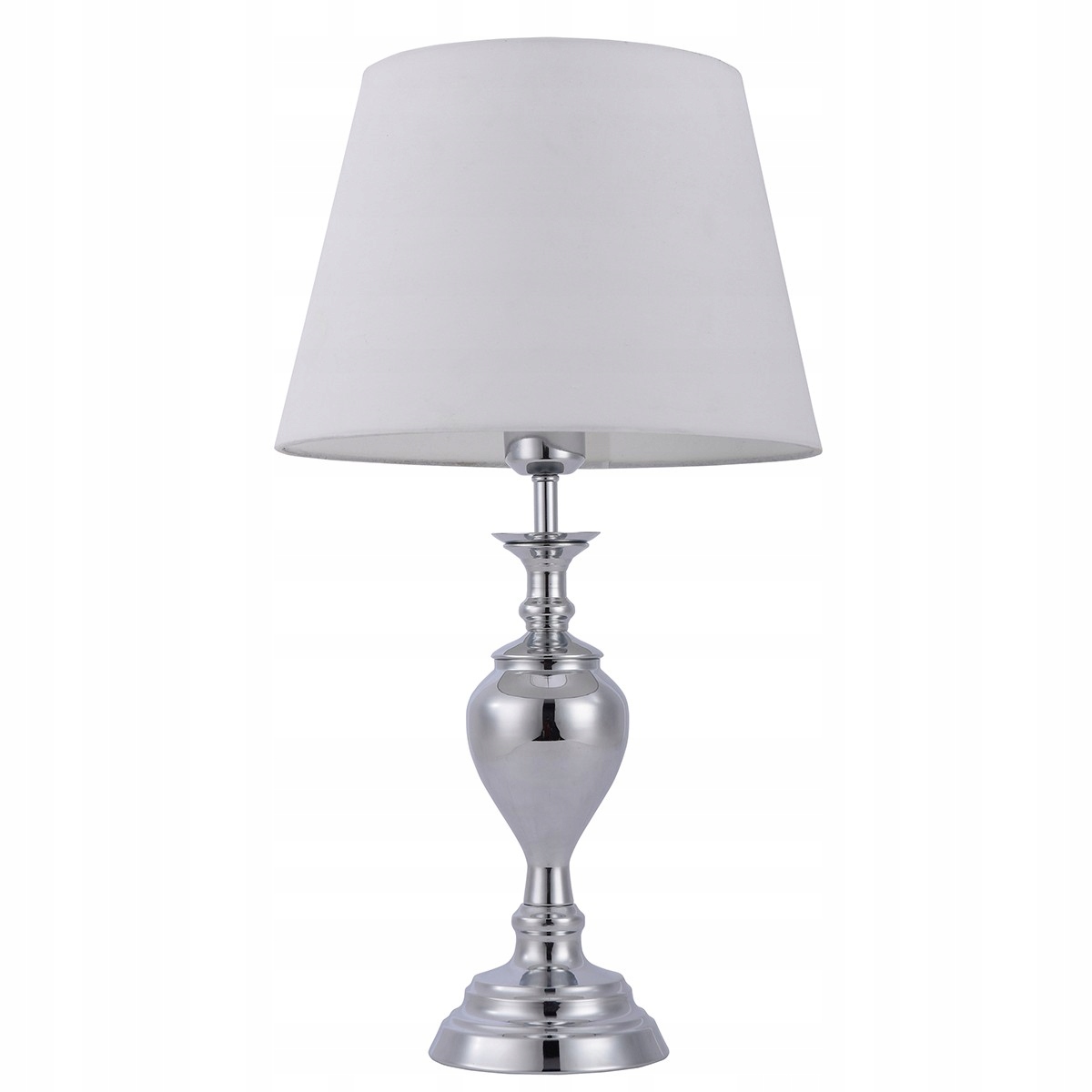 Etien TB-7730-1 Klasická chromová stojací lampa s bílým stínítkem, E27