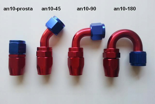 Końcówka złączka przewodów 90' stopni AN-10 alumin Typ samochodu Samochody osobowe