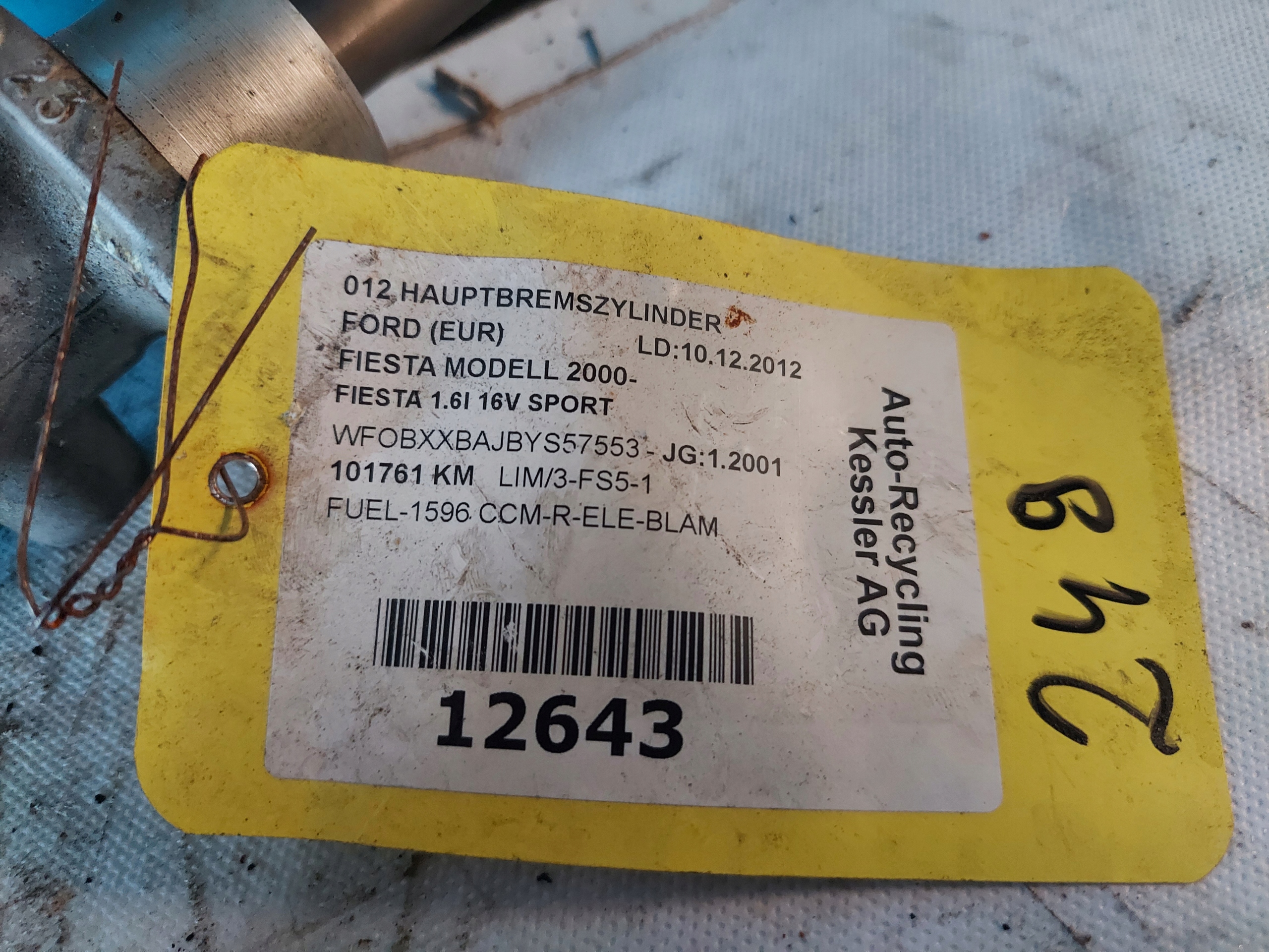 Servofreno FORD FIESTA 1.6 16V 2001R ATE