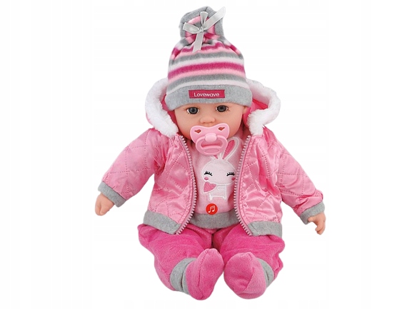 

Lalka Bobas 45cm Mówi I Śpiewa, Smoczek