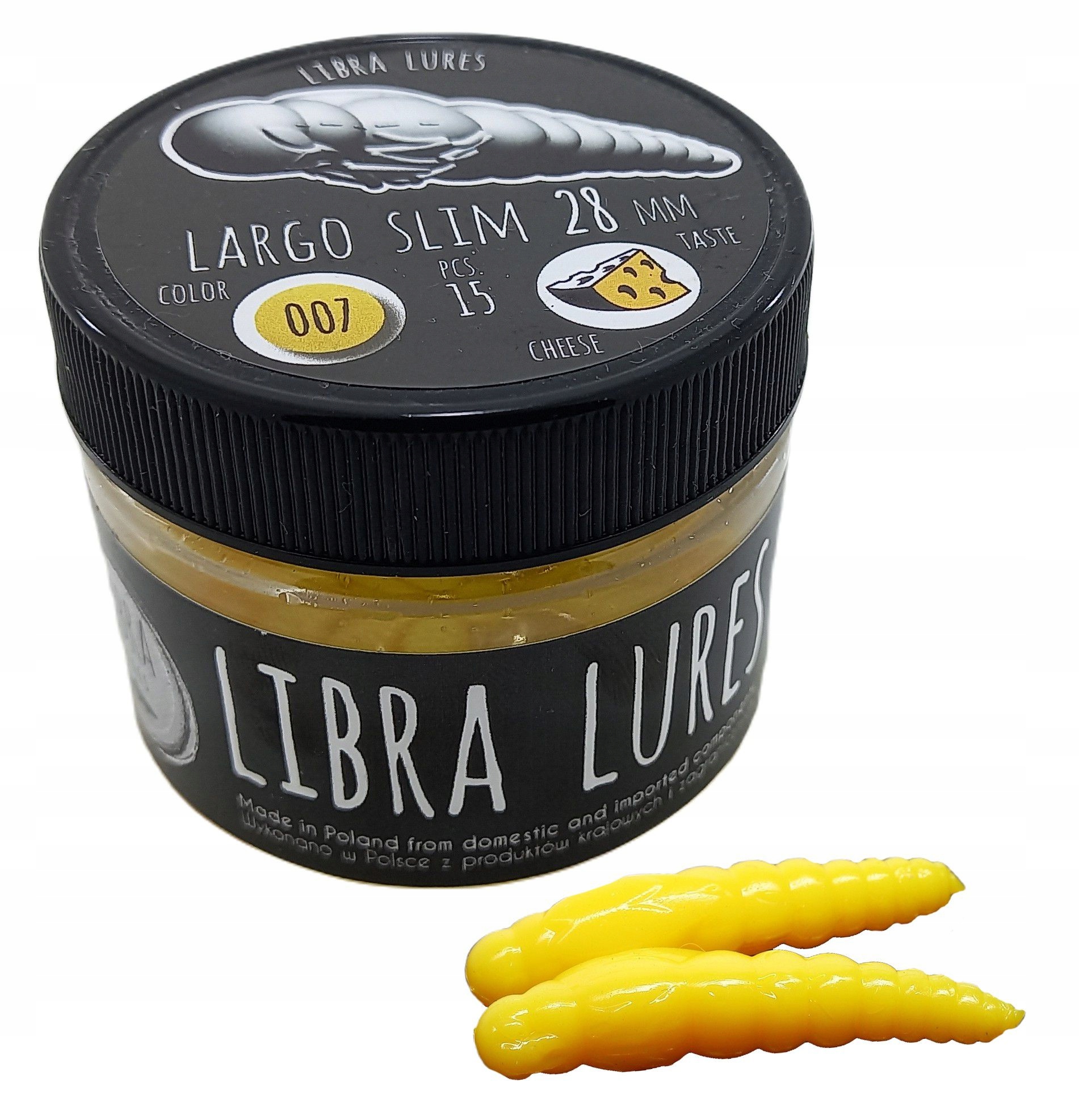 Libra Lures Largo Slim 007 Yellow Kryl 2,8cm Smak: Kryl, Długość (cm): 2.8