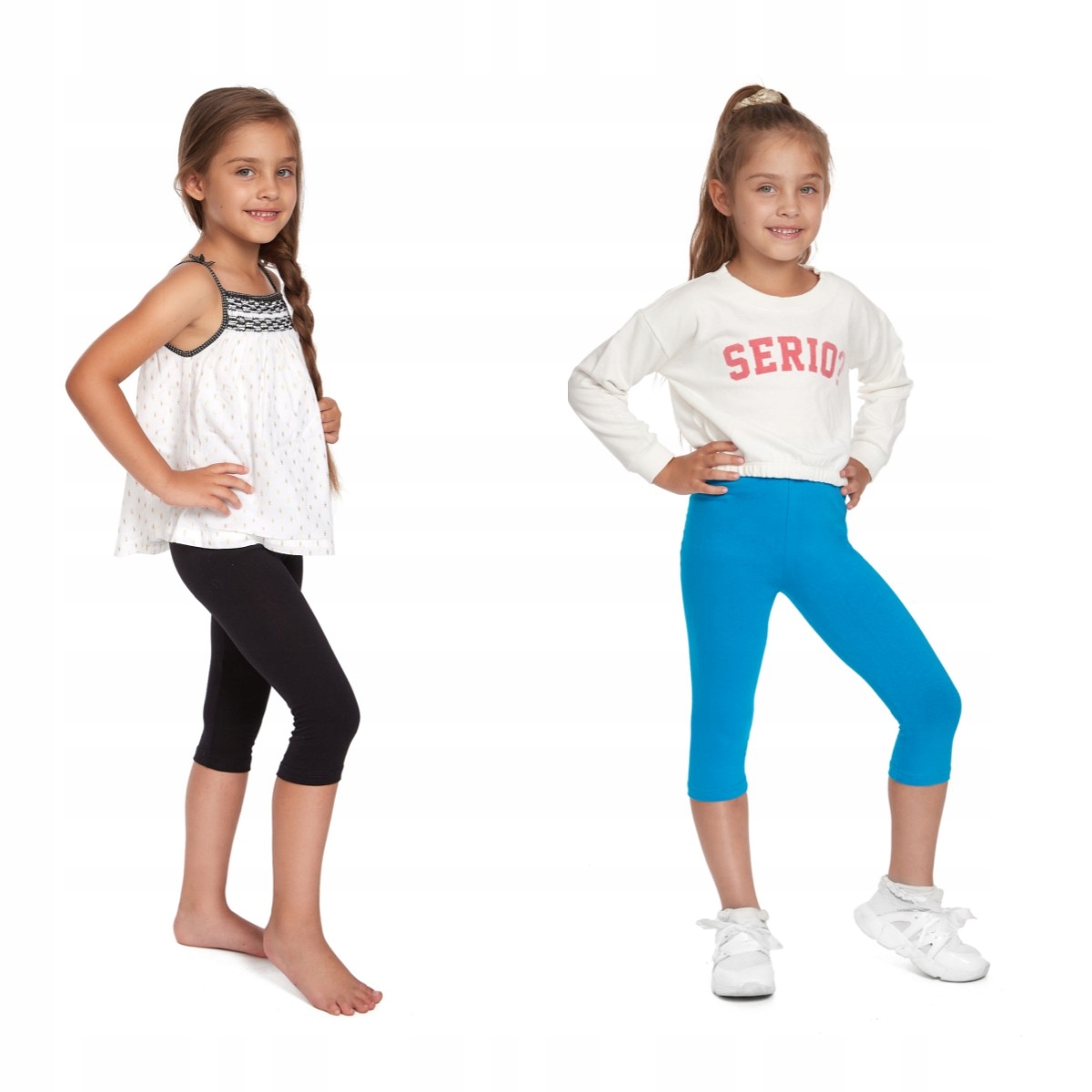 

Zestaw 2X Legginsy Dziecięce 3/4 Getry 122