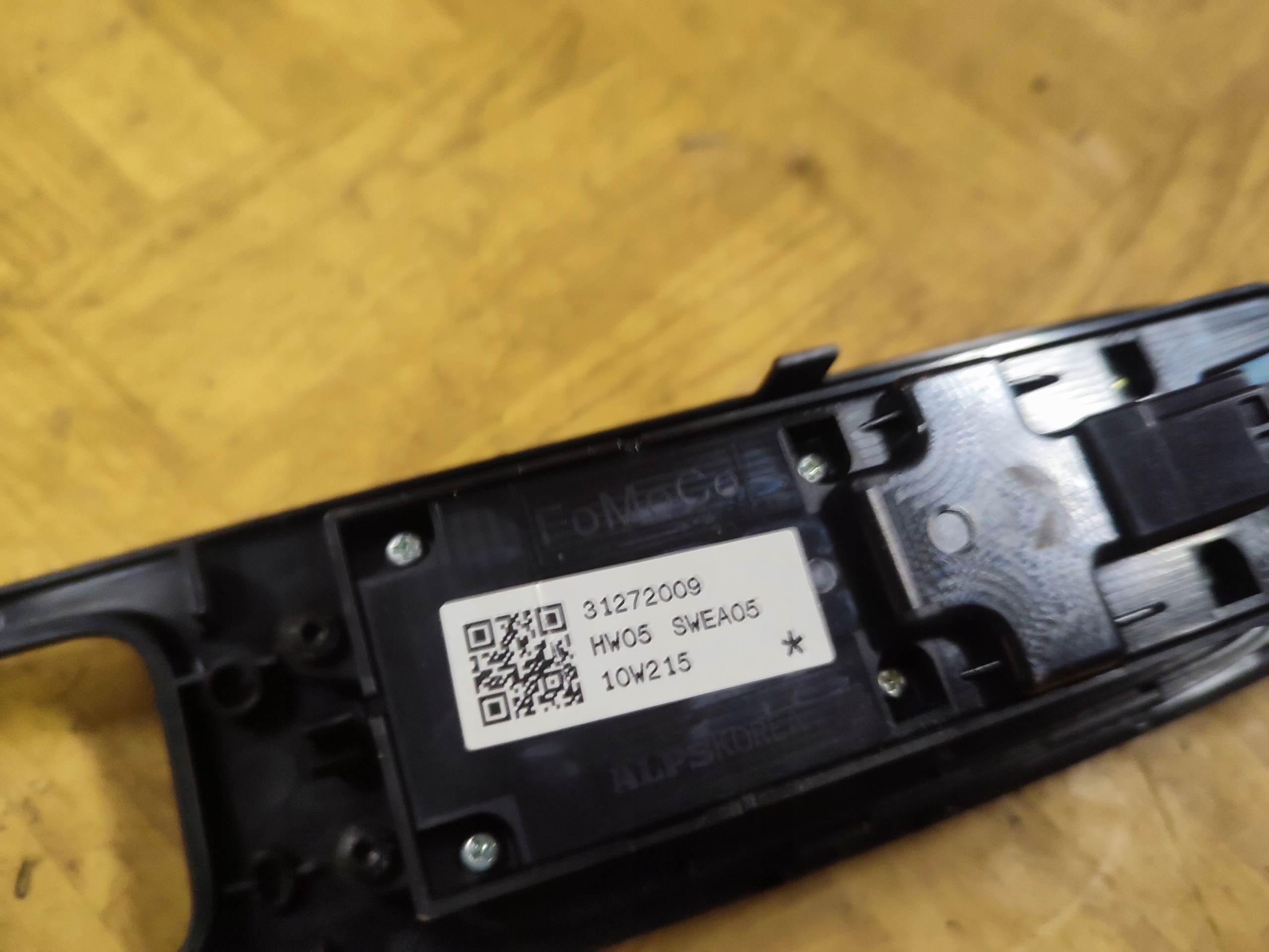 PANEL window control switch of mirrors VOLVO 31272009