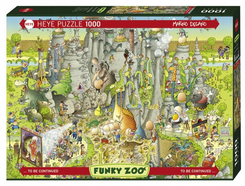 Puzzle 1000 elementów. Funky ZOO. Część V. Dinozaury Heye