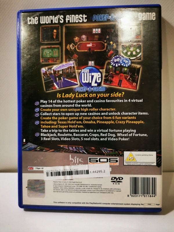 Gra PS2 Play Wize Poker & Casino Producent 07th Expansion
