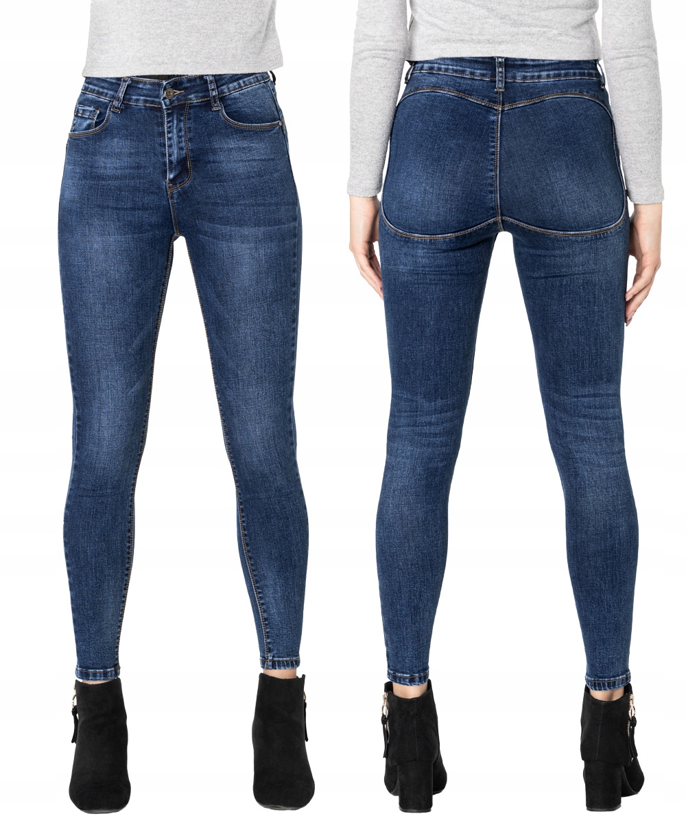 

Spodnie Damskie Jeansy Rurki Push-Up Dżins 3355 26