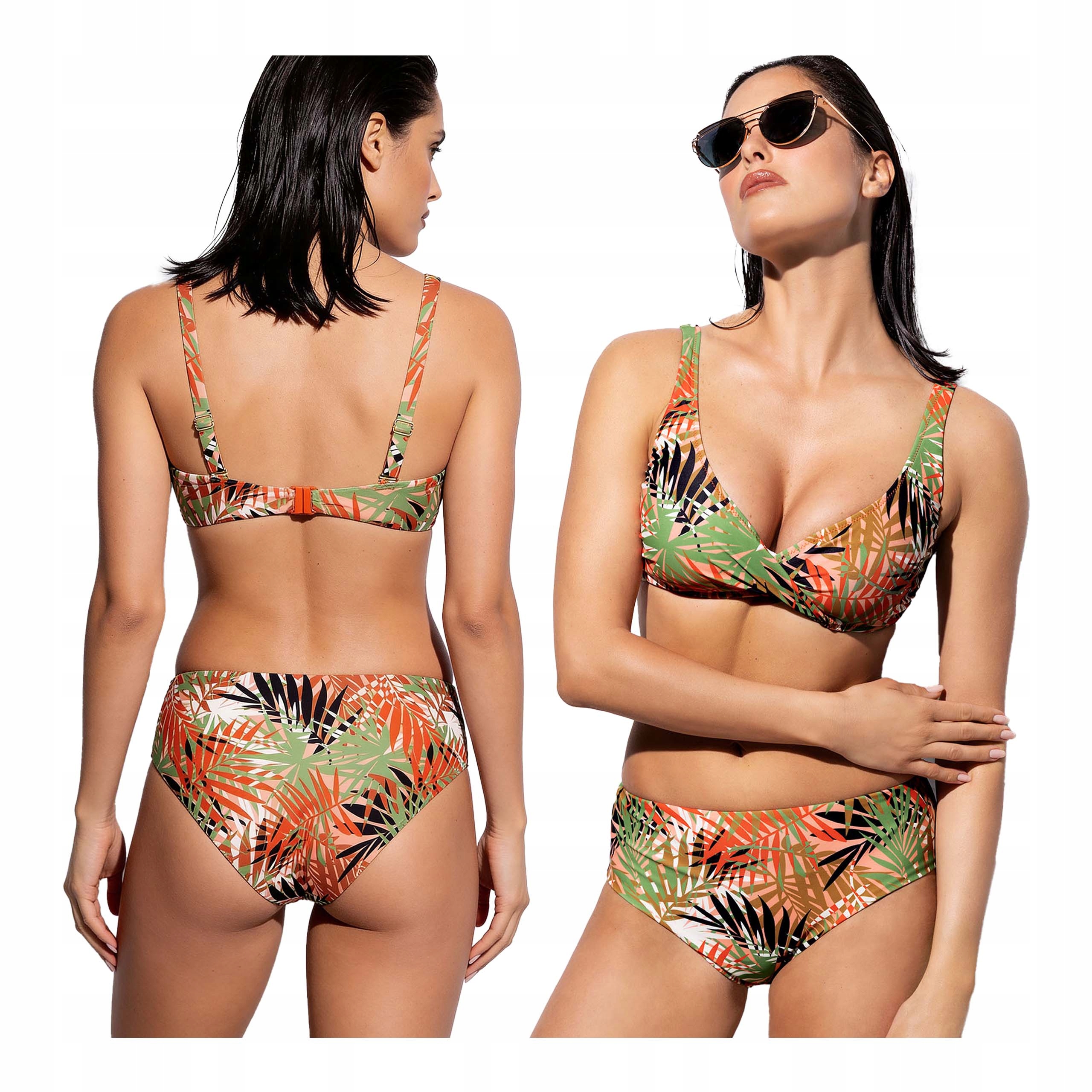 Dvoudílné plavky 95C 3XL, kostým plus size Verde Veronica