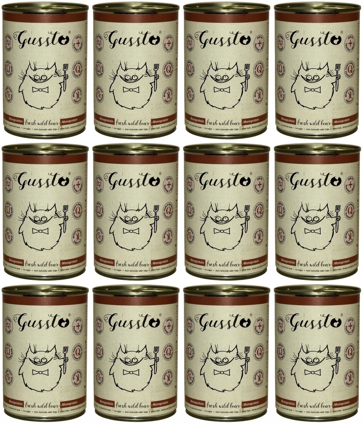 Gussto Cat Fresh Wild Boar 12 x 400 g