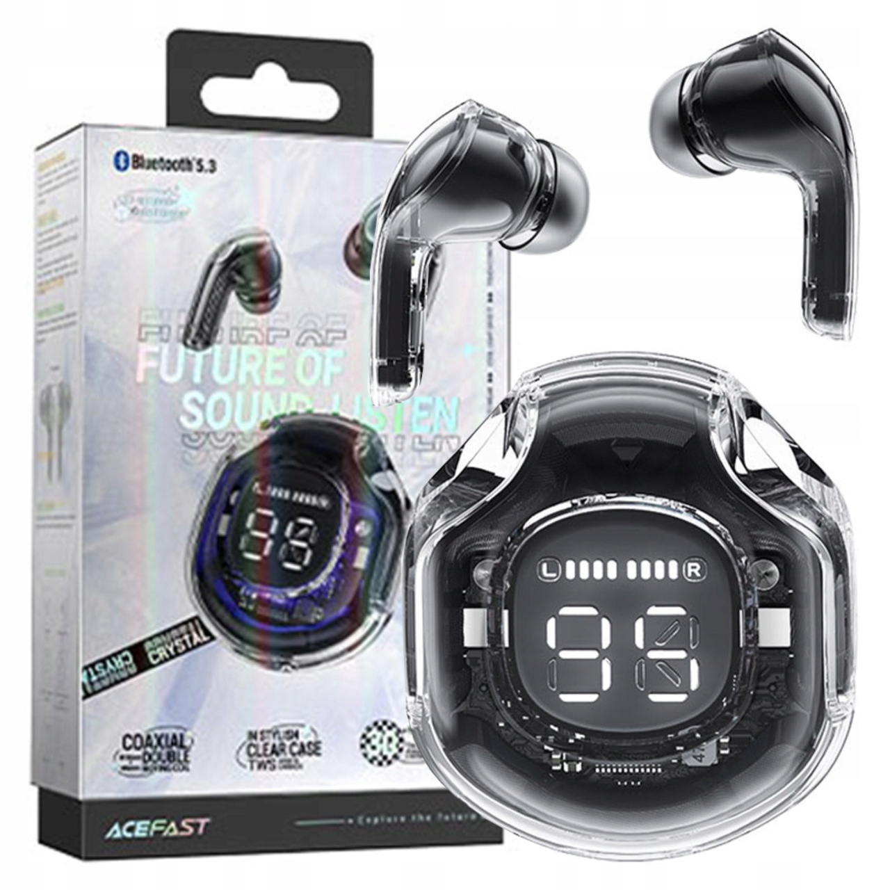 Acefast T8 bezdrátová sluchátka Tws Bluetooth černá