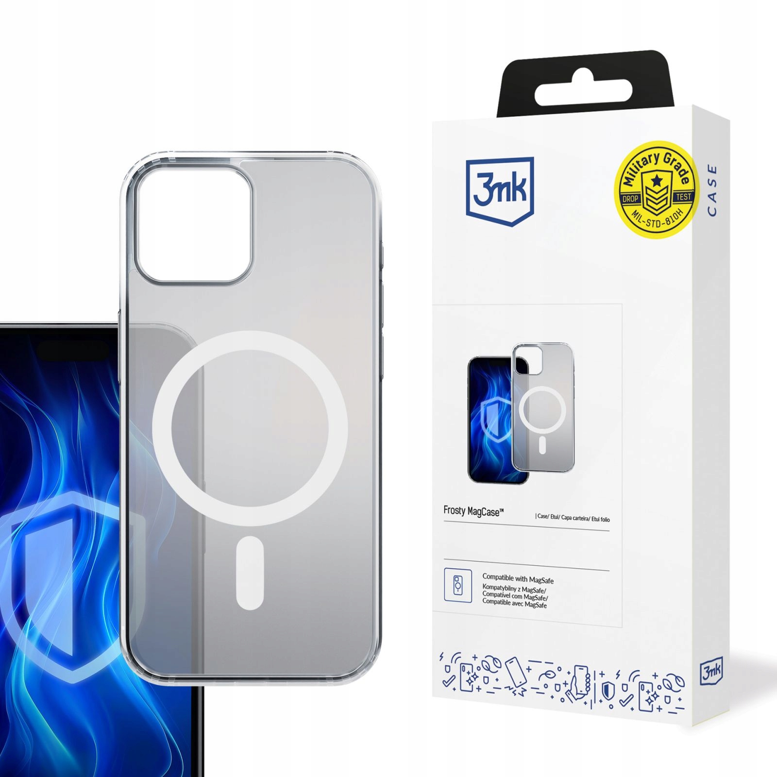 Etui 3mk Frosty MagCase White na Apple iPhone 14 Plus białe 3mk