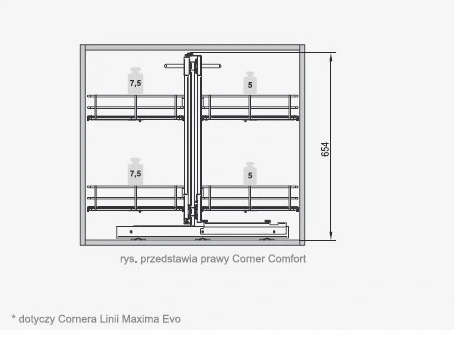KOSZ CARGO MAGIC CORNER CLASSIC 1200 CHROM REJS Producent Rejs