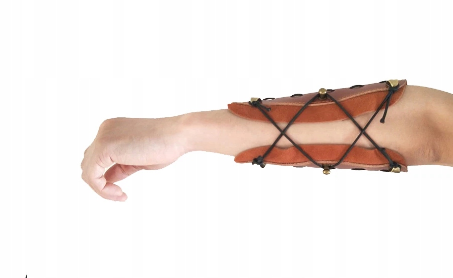 Chránič na ruku předloktí tradiční klasická semišová kůže larp reko