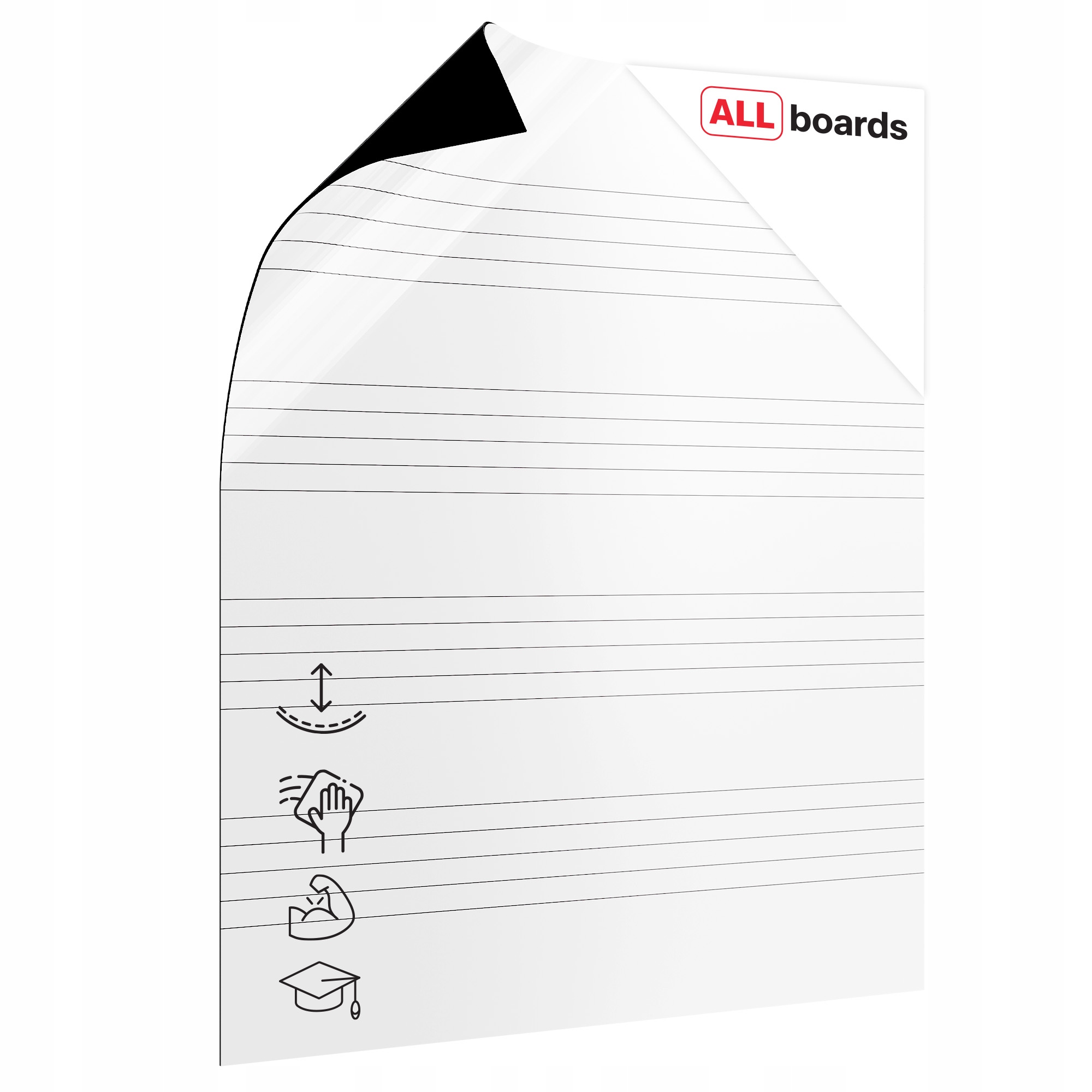 Nakładka magnetyczna suchościeralna pięciolinia