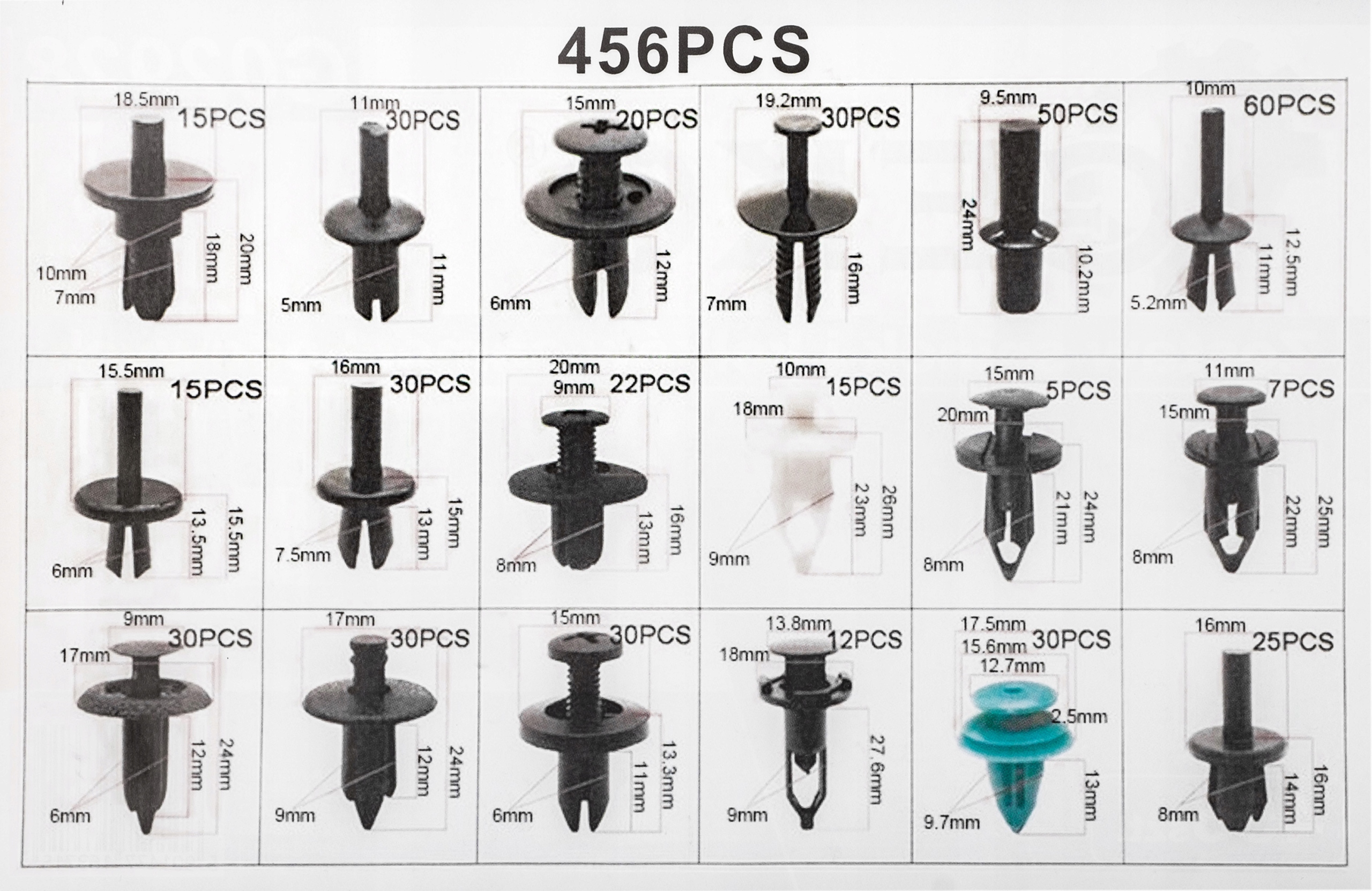 SPINKI KOŁKI ZACZEPY SAMOCHODOWE ZESTAW 456EL Marka Geko
