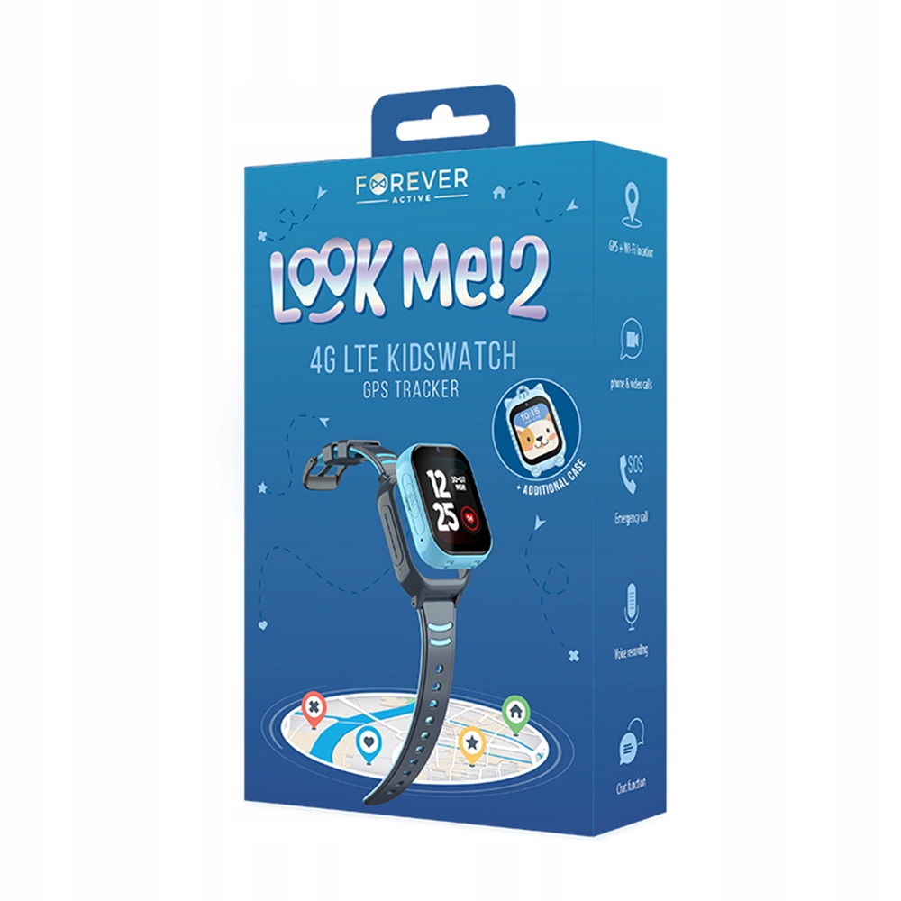 SMARTWATCH ZEGAREK DLA DZIECI FOREVER GPS WIFI KW-510 NIEBIESKI KIDS Model inny