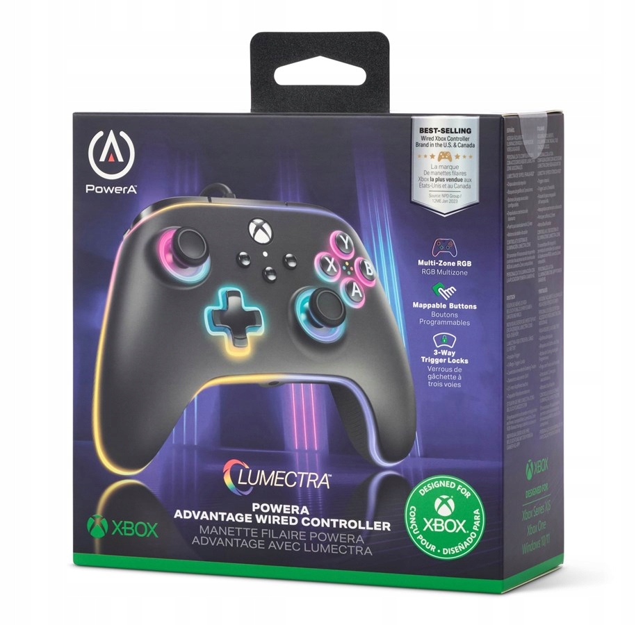 Pad Przewodowy PowerA Advantage do Pc, Xbox Series, Xbox One, Lumectra