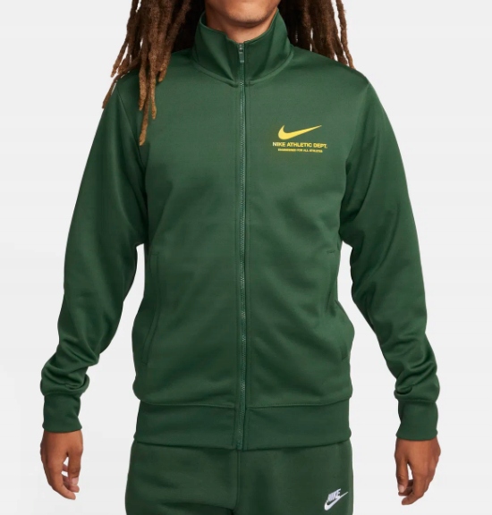 Sportovní Mikina pánská Nike zelená rozepínací HF0558-323 vel. Xs