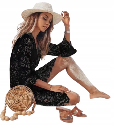 Narzutka plażowa sukienka tunika pareo boho Marka Inna marka