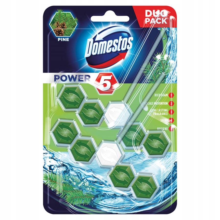 

Domestos Power 5 kostka Wc 2x55g sosna