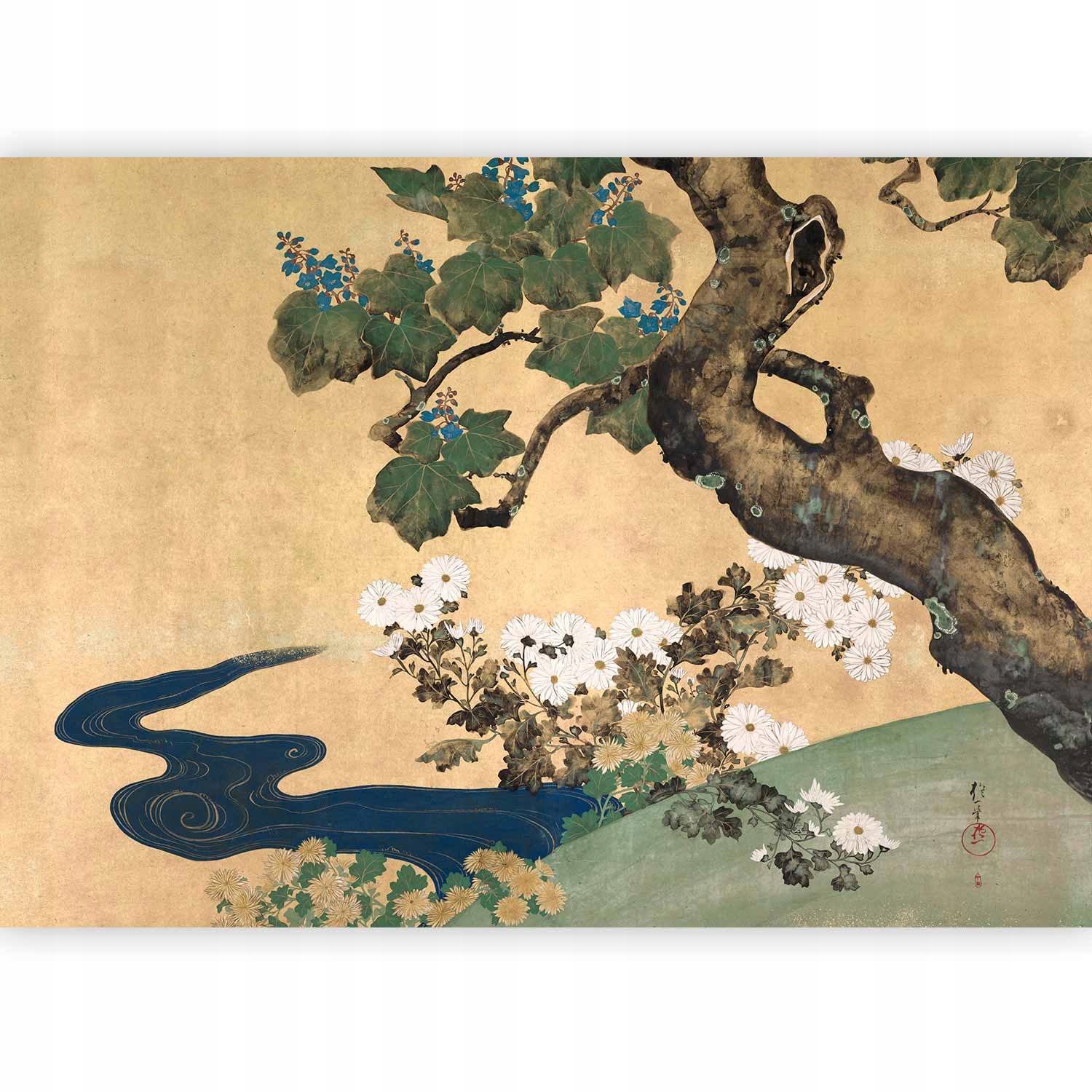 Fototapeta Japonská Krajina Stromy Květiny Příroda Moderní Tapeta 150x105