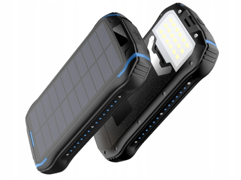 Velmi Výkonná Solární Powerbanka 33500 mAh Vodotěsné Pancéřové Pouzdro