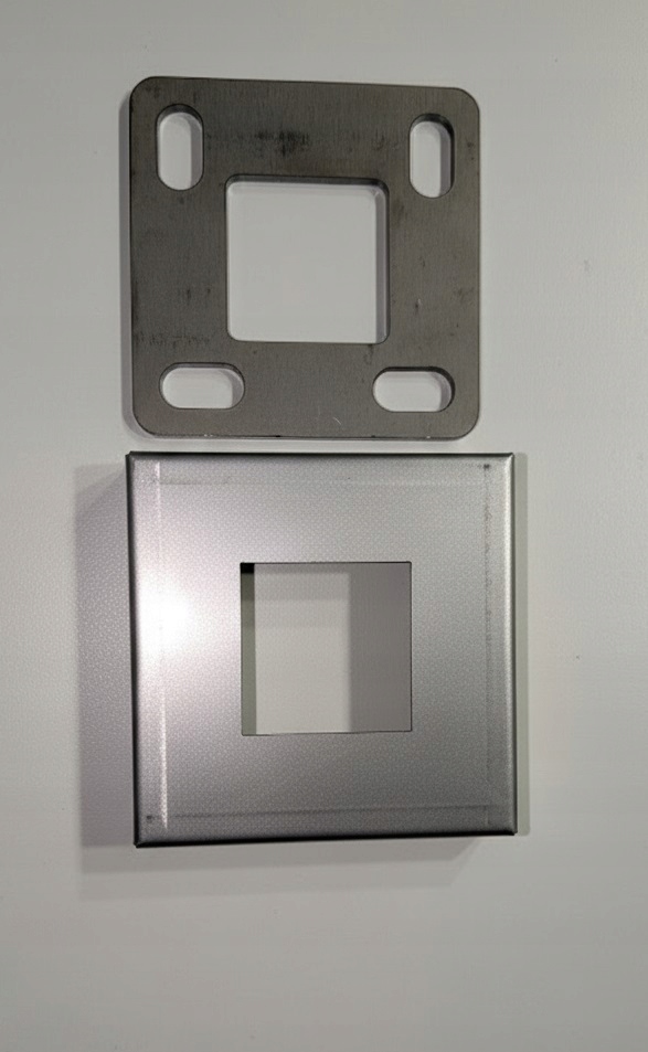 Zestaw montażowy do słupka 30x30 Podstawa 4mm + MASKOWNICA, Rozeta, ZESTAW