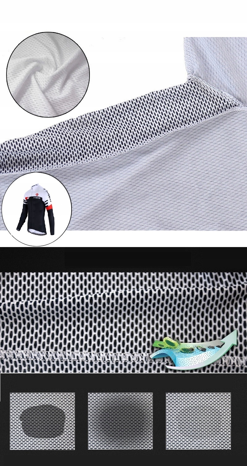 KOSZULKA ROWEROWA DŁUGI RĘKAW X-TIGER MĘSKA TERMO Kolor wielokolorowy