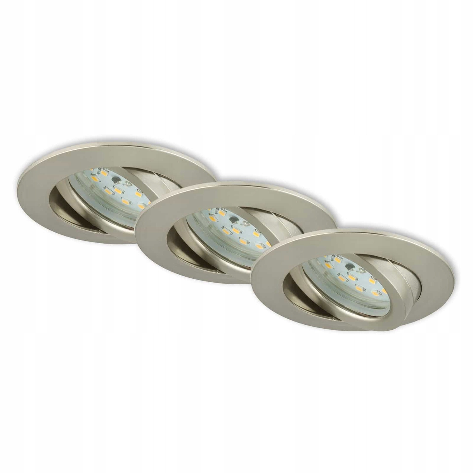 Briloner sada 3 Led vestavných svítidel, 5,5 W, Ø 8,2 cm, matný nikl