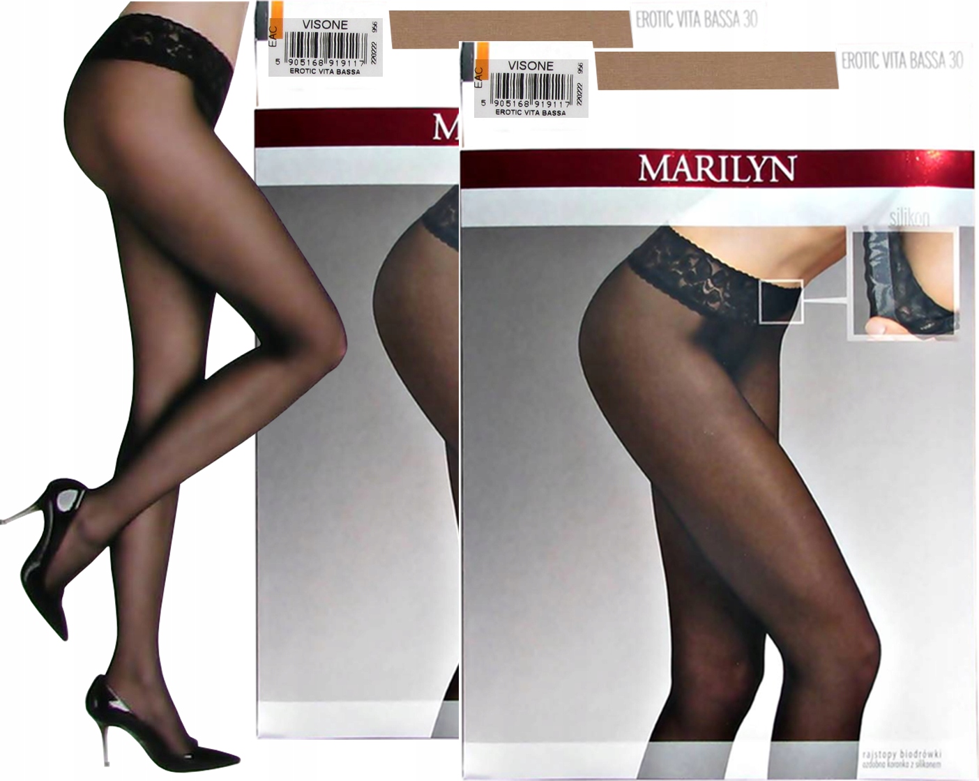 

2 szt Marilyn Erotic Rajstopy Vita Bassa 30 r.-2