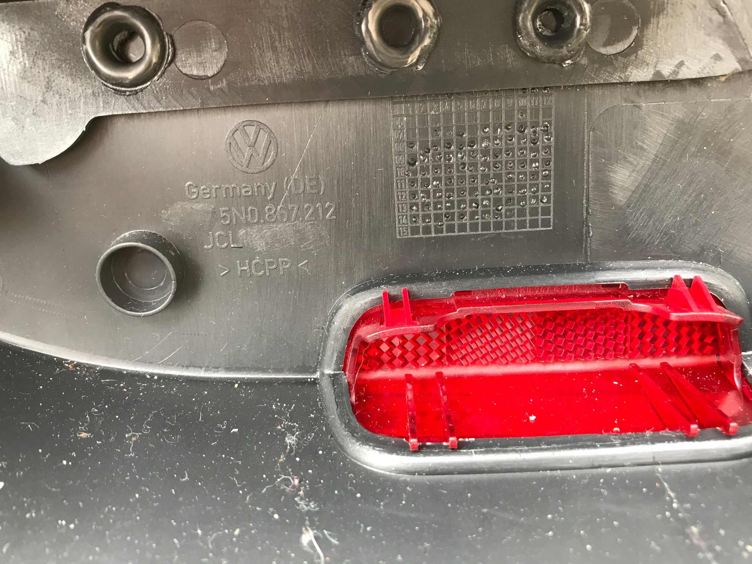 side door right rear part VW TIGUAN 5N0867212