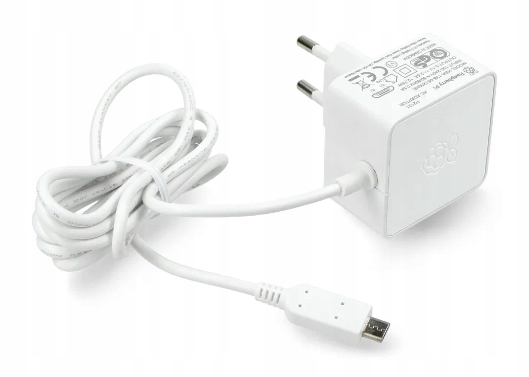 Zasilacz microUSB 5,1V / 2,5A do Raspberry Pi 3B+/3A+/3B/2B/Zero/Zero 2 Kod producenta SC0624