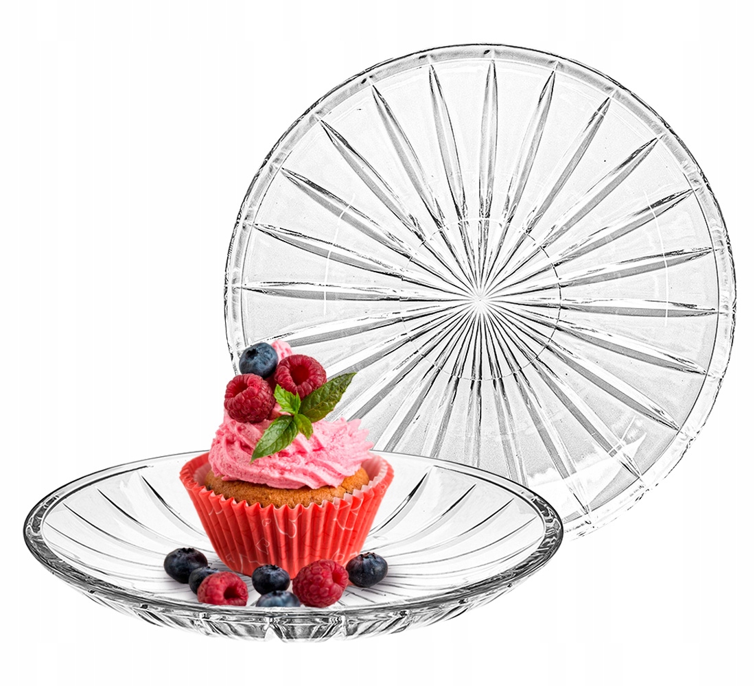 

Szklany talerz deserowy Talerzyk Do Ciasta okrągły