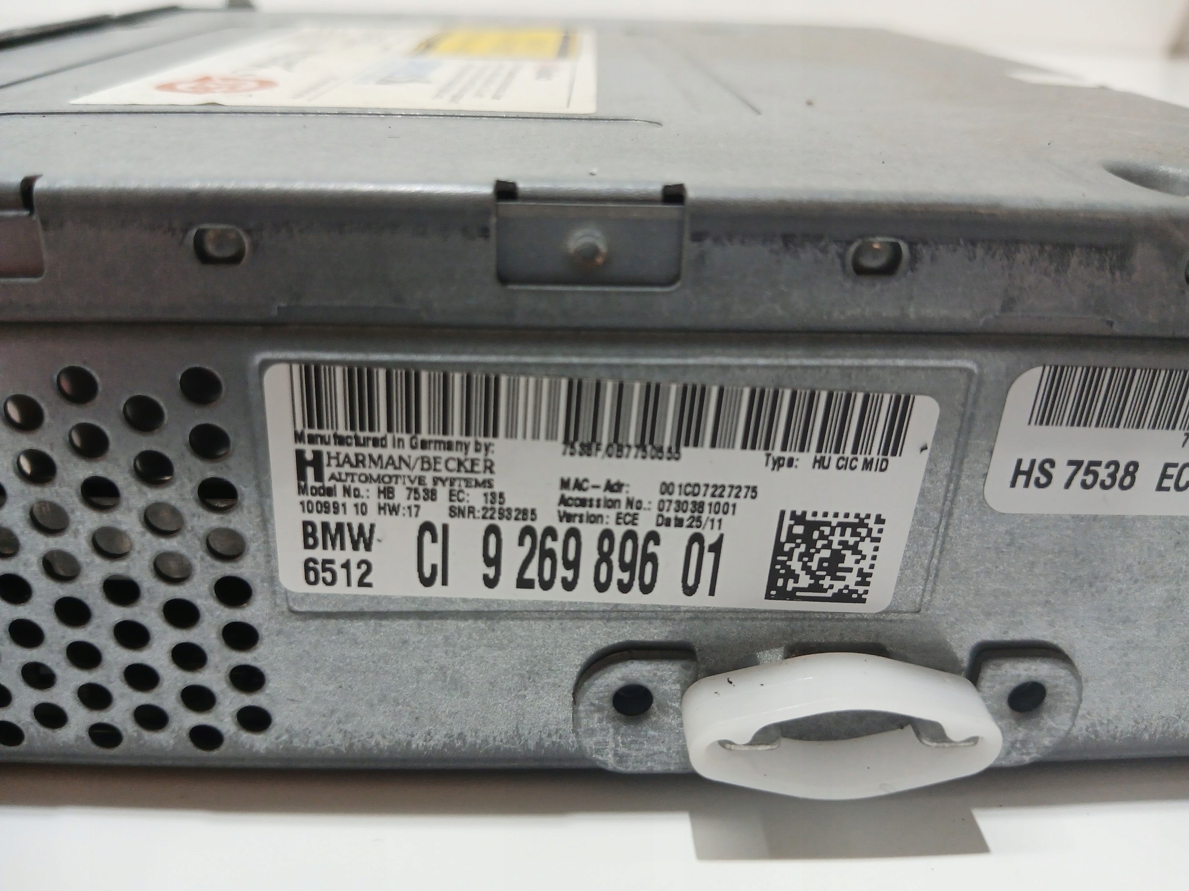 RADIO player navigation devices BMW X3 F25 9269896