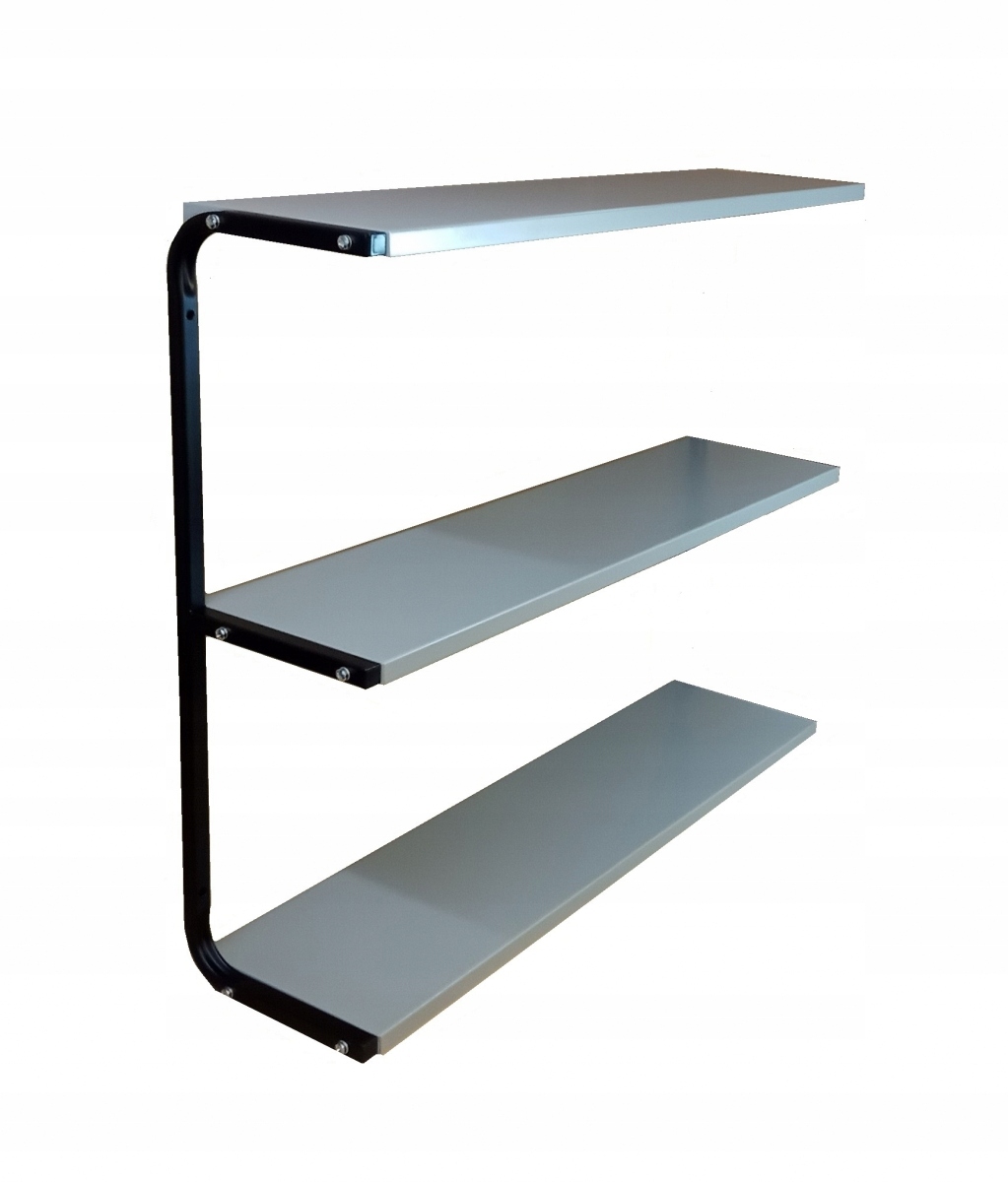 Nástěnná police kovová 93 cm přídavná PG3CSD gastronomie loft garáž