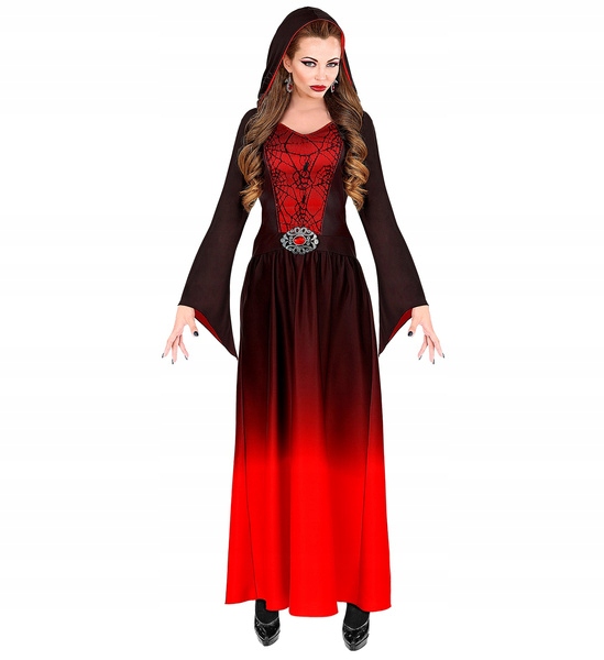 Kostým Gotická Červená Upírka Halloween S