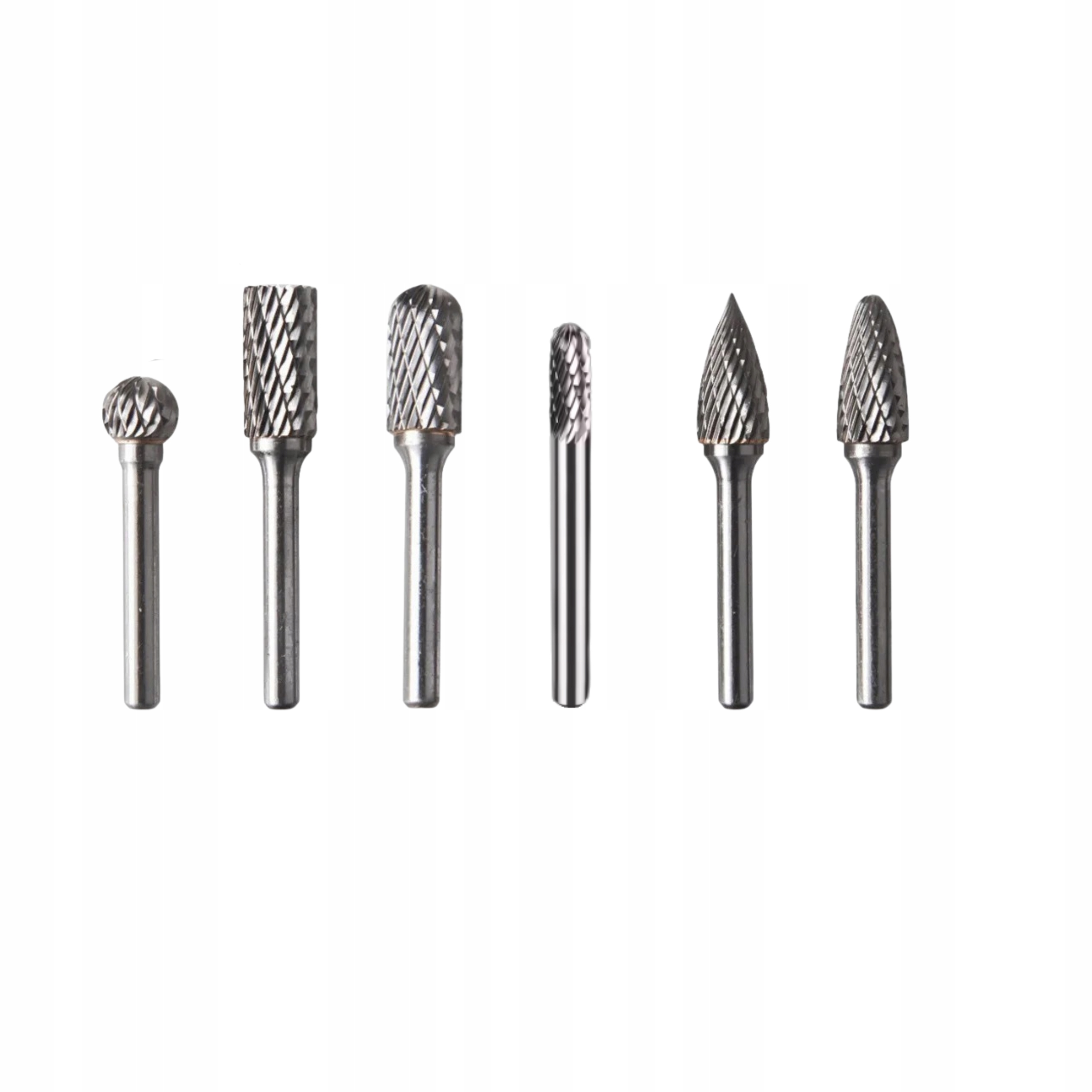 Frezy Pilniki Do Metalu Z Węglika Wolframu Trzpień 6MM Zestaw 6SZT