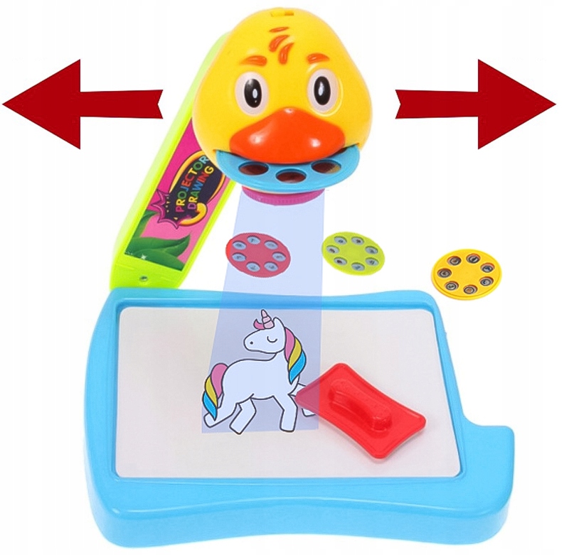 Projektor RZUTNIK + TABLICA do malowania ŚWIATŁEM Wiek dziecka 3 lata +