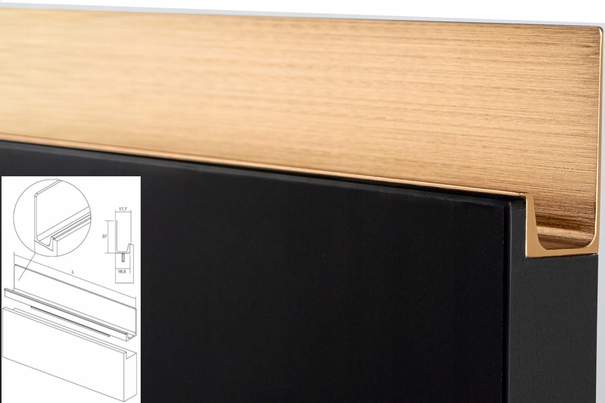 Nábytková úchytka mosaz cava Viefe 797 0127797L618