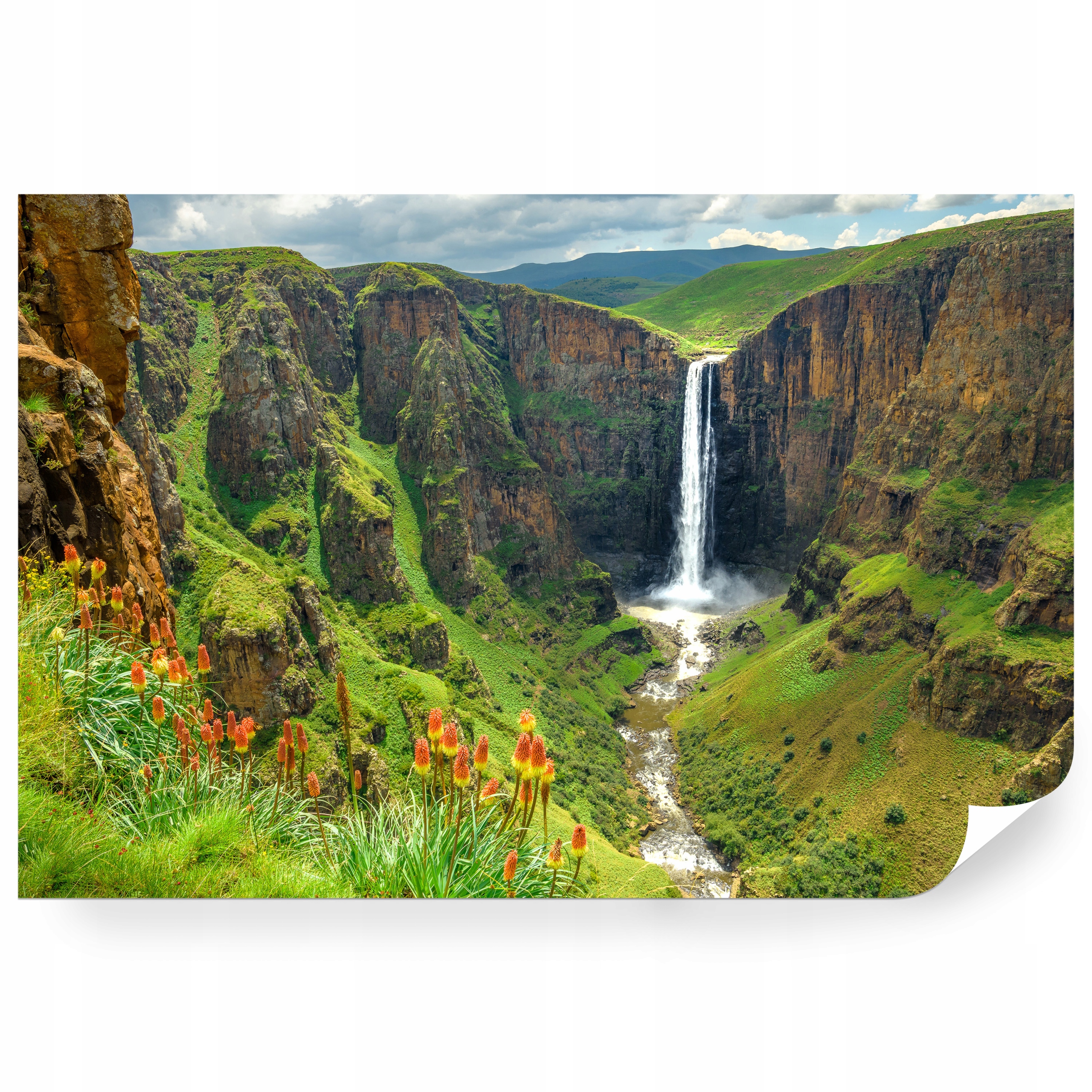 Fototapeta samolepicí Pohled Na Vodopád V Africe 152,5 x 104 cm