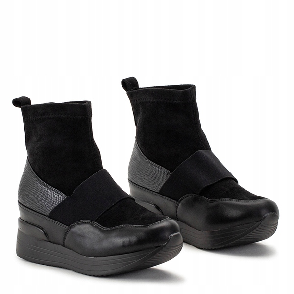 

Czarne Buty Zimowe Botki Ocieplane Keleda 36
