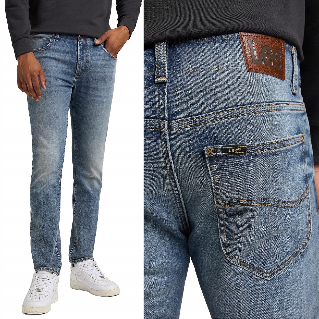 Lee Skinny Fit XM Extreme Motion pohodlné kalhoty s džínovou trubkou W32 L34