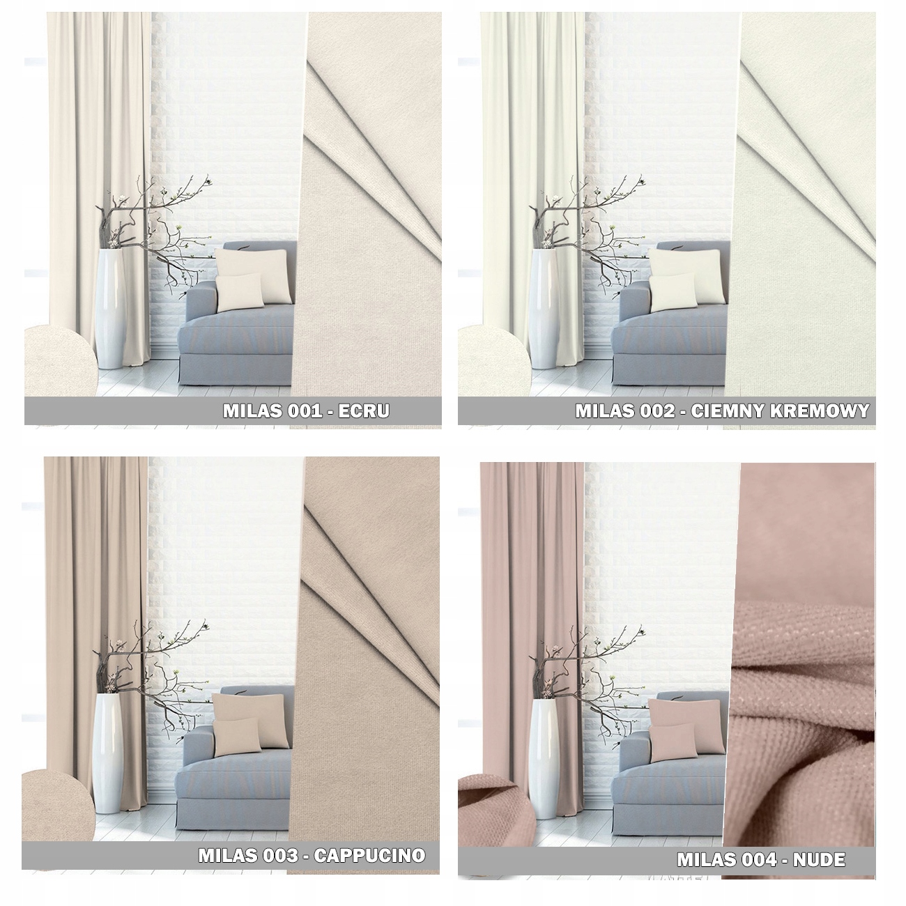 ZASŁONA GOTOWA POD WYMIAR MILAS VELVET TAŚMA ŻABKI MIX KOLORÓW Kod producenta ZASŁONY