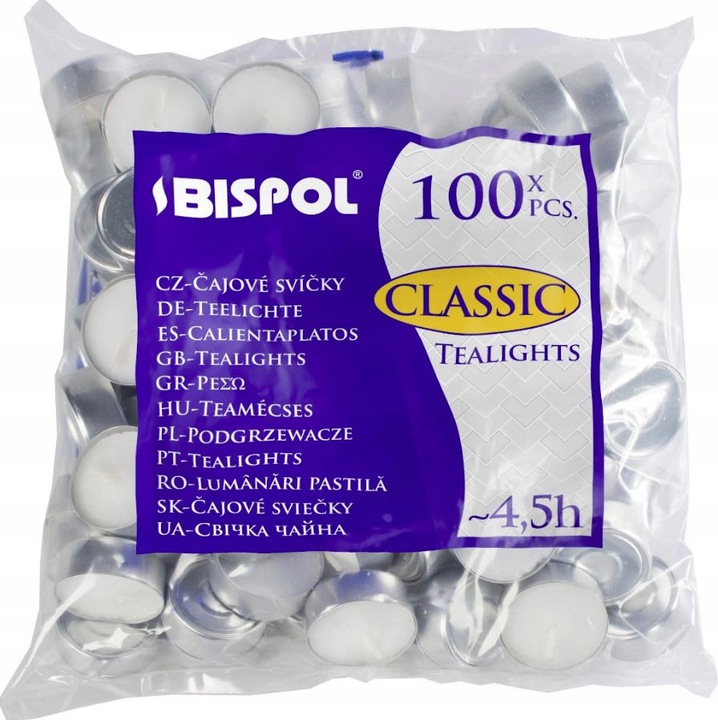 

Bispol podgrzewacze 4,5h 100 sztuk