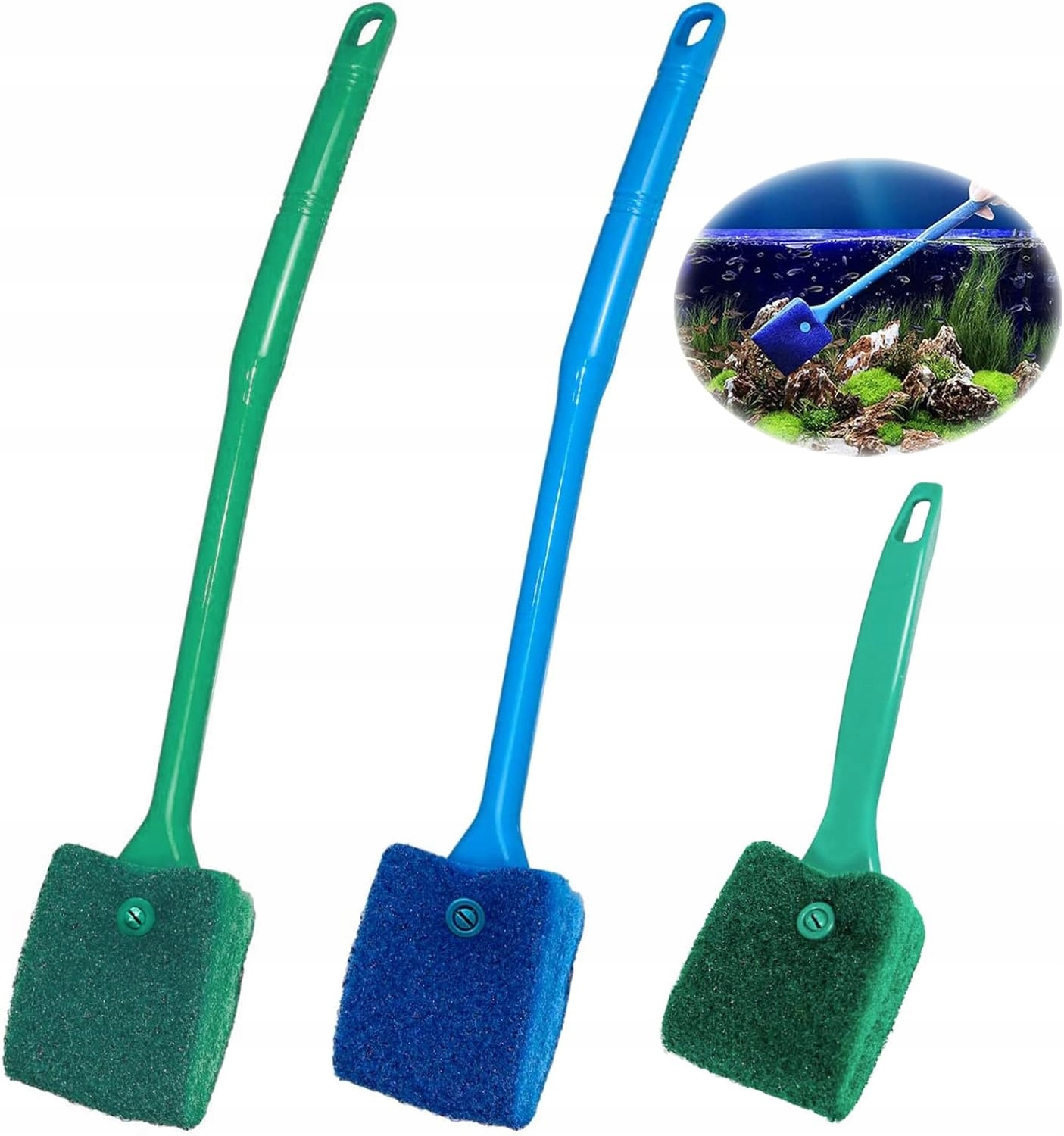 Levně 3X Kartáč Na Akvárium- Čistící Oboustranné Čisticí Nástroje