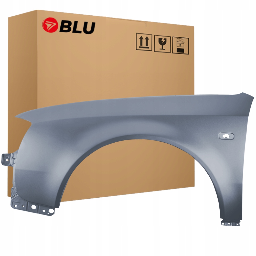 Blu Blatník Audi A6 C5 LY7L levý stříbrný 97-01 přední AchatGrau